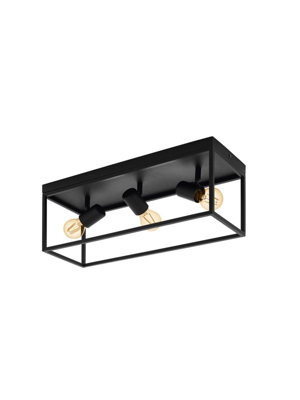 EGLO SILENTINA TAKLAMPA 3XE27 SVART