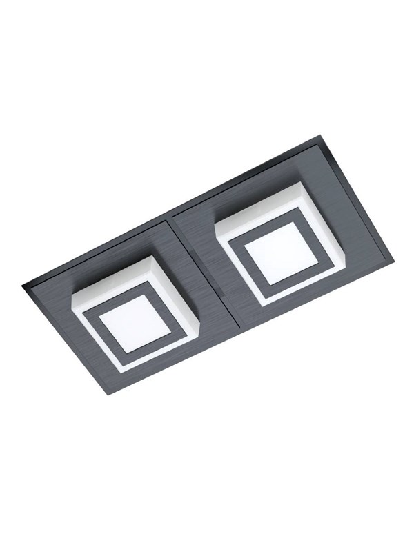 EGLO MASIANO 1 VÄGG/TAK 2X340LM SVART/SATIN
