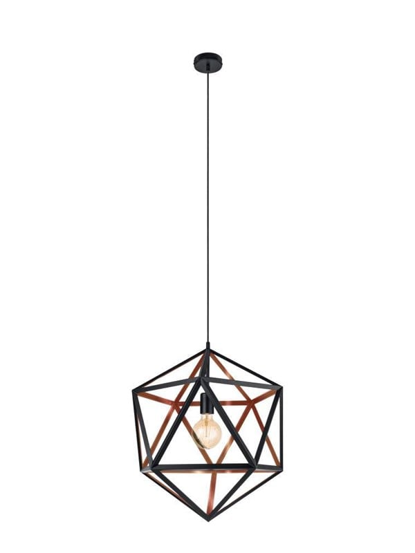 EGLO EMBLETON 1 PENDANT E27 Ø460 SVART/KOPPAR
