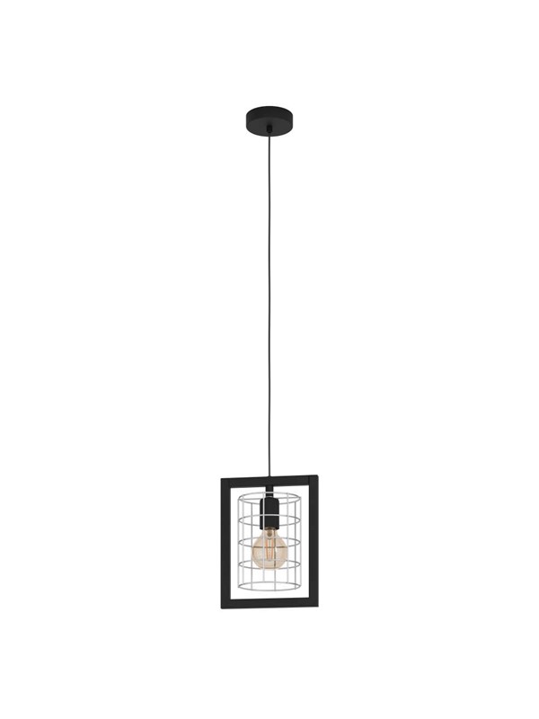 EGLO JUBILY PENDANT E27 SVART/VIT