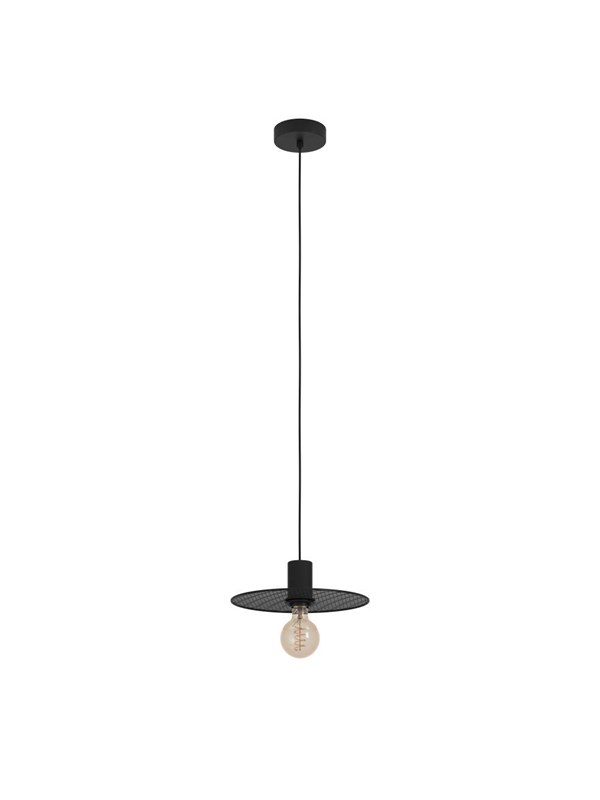 EGLO IKESTON PENDANT E27 SVART/BRÖD