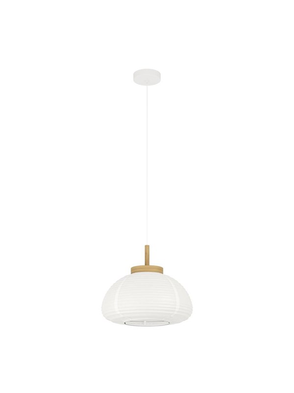 EGLO SUMMERHILL HÄNGSMYCKE Ø400 TRÄ/VITT PAPPER NYANS FSC