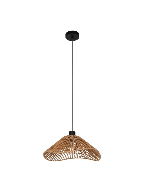 EGLO LAVISTER HÄNGSMYCKE Ø390 E27 SVART/NATUR FSC