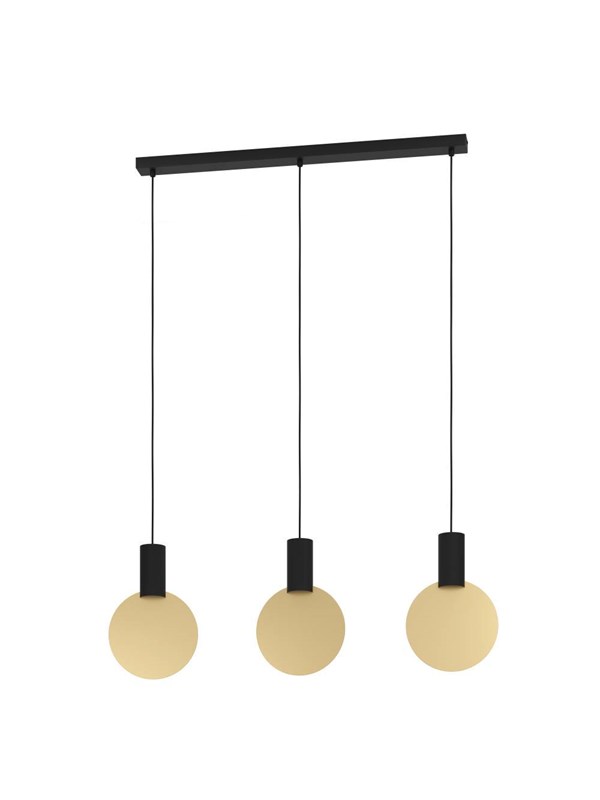 EGLO SARONA PENDEL 3XGU10 SVART/GULD