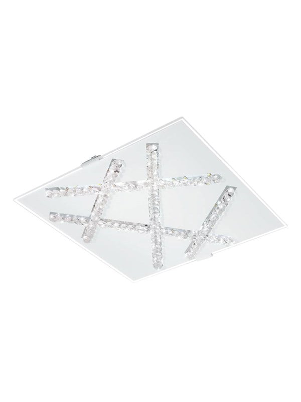 EGLO SORRENTA TAKLAMPA 290X290 VIT/KLAR/KRISTALL