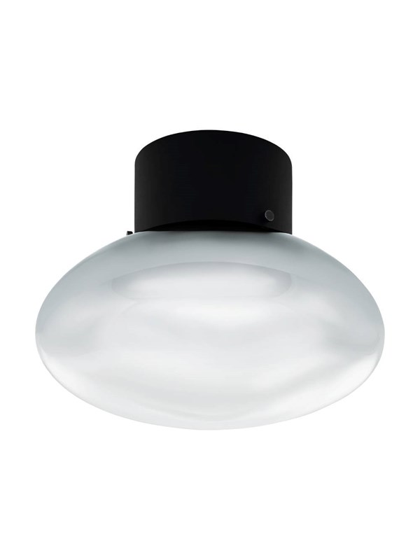 EGLO BELATEGI VÄGG/TAK E27 Ø240 SVART/RÖK