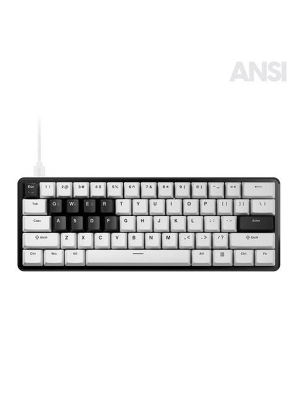 Pulsar PCMK 3 HE 60 (ANSI) - Gaming Keyboard - Utan numpad - Engelska (US) - Vit