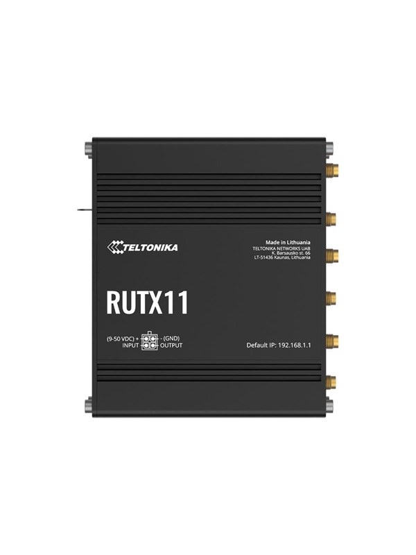 Teltonika RUTX11 - wireless router - WWAN - Bluetooth Wi-Fi 5 - 3G 4G - desktop - Wireless router Bluetooth 4.0 LE