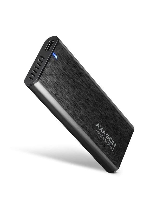 AXAGON SuperSpeed USB-C 10 Gbps Raw Box for NVMe & SATA M.2 SSD