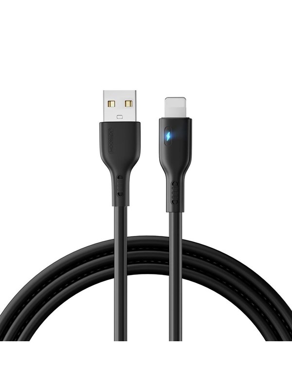 Produktfoto för Joyroom USB-A till Lightning Snabbladdningskabel, 2.4A, 2m - Svart