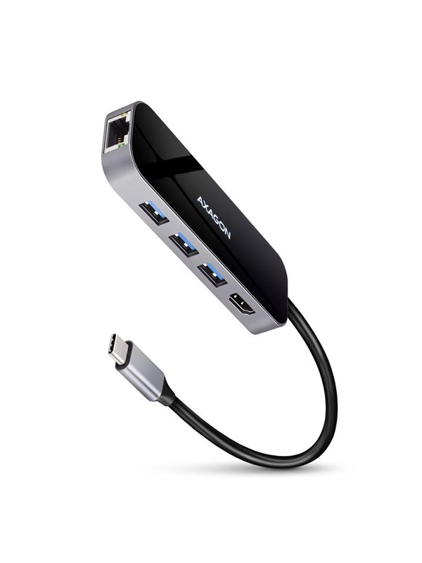AXAGON SuperSpeed USB-C Hub USB Hub - USB 3.2 - 6 porte - Svart