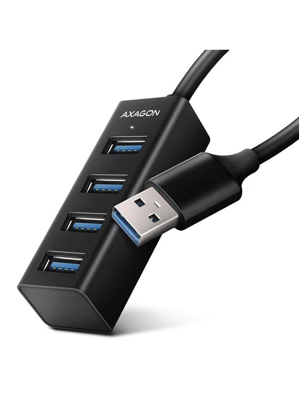 AXAGON SuperSpeed USB-A Mini Hub USB Hub - USB 3.2 - 4 porte - Svart