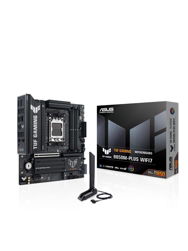 ASUS TUF GAMING B850M-PLUS WIFI7 Moderkort - AMD B850 - AMD AM5 - DDR5 RAM - Micro-ATX