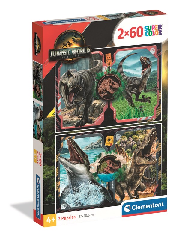 Clementoni Puzzle Jurassic World 2x60pcs. Golv