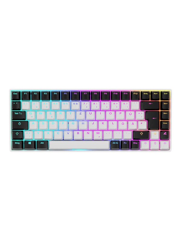 Sharkoon SKILLER SGK50 S3 - keyboard - 75% - QWERTZ - German - white Input Device - Gaming Tangentbord - Tysk - Vit
