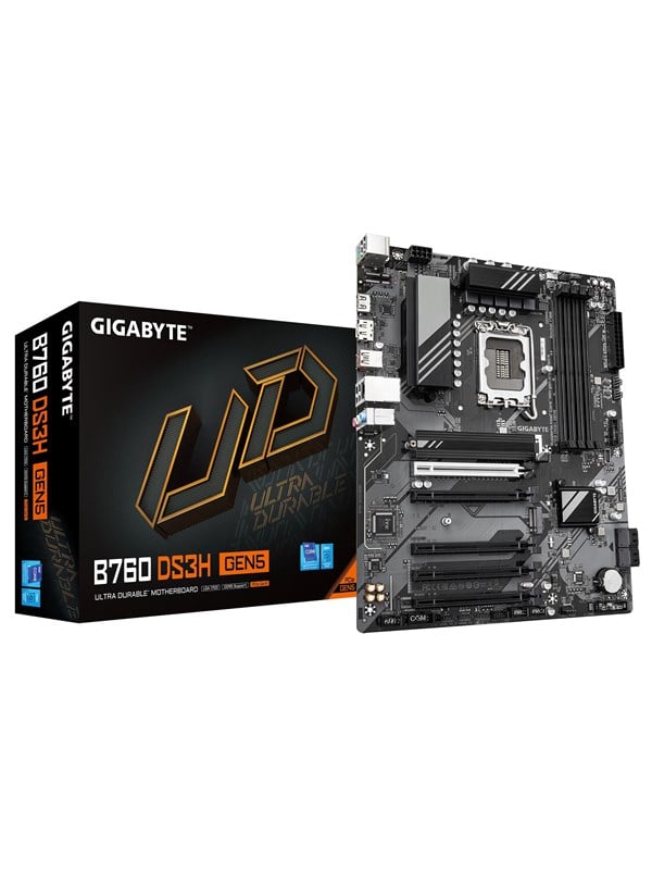 GIGABYTE B760 DS3H GEN5 Moderkort - Intel B760 - Intel LGA1700 - DDR5 RAM - ATX