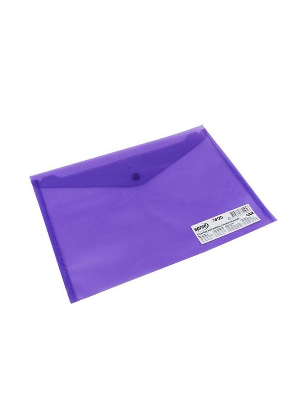 SPREE Envelope C4 plastic.12 pcs. clear. PURPLE