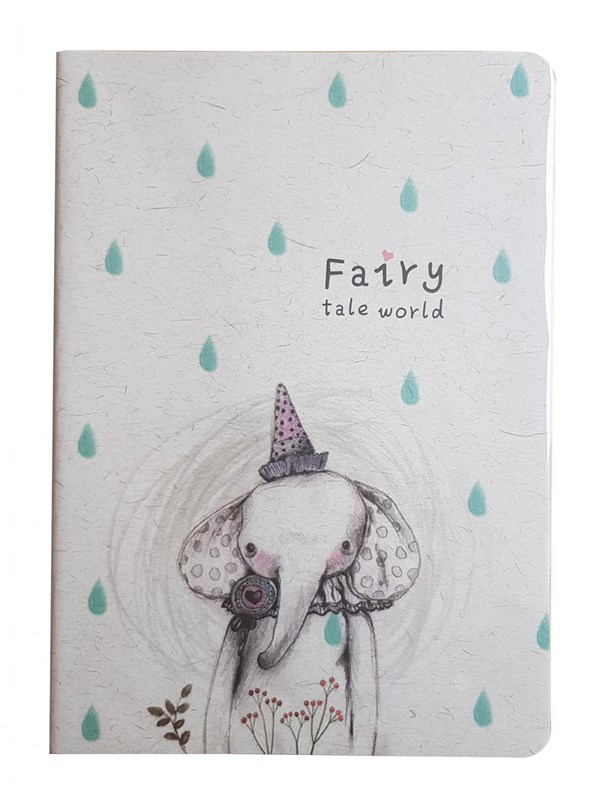 Hobby Mate Notebook 19*25.5cm. Linen. Fairytale Eleph