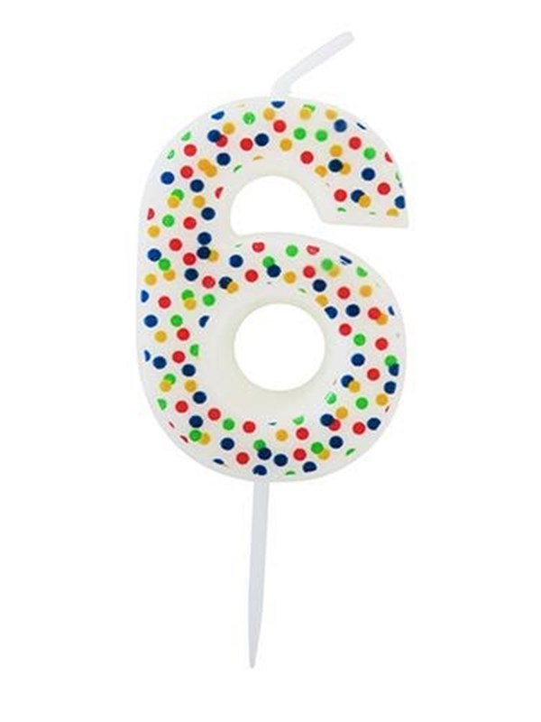 SCANSEASON Light with number 6 . 7.5cm high