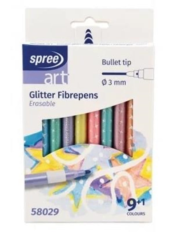 SPREE Glitter pencil tips 9 pcs DISPENSABLE