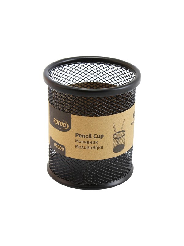 SPREE Metal pencil holder round BLACK