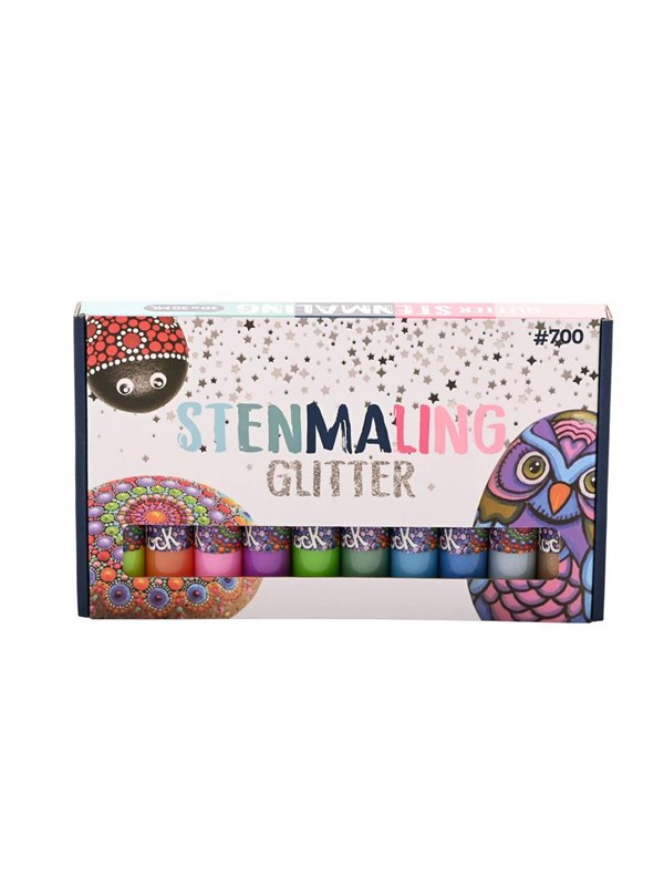 Hobby Mate Stone paint 10*30ml GLITTER colors