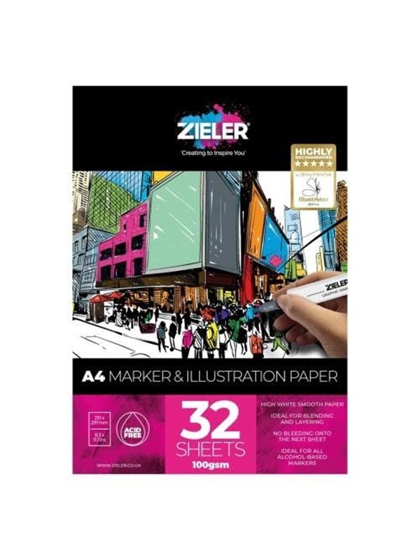 Zieler Pad with marker paper A4 32 sheets100