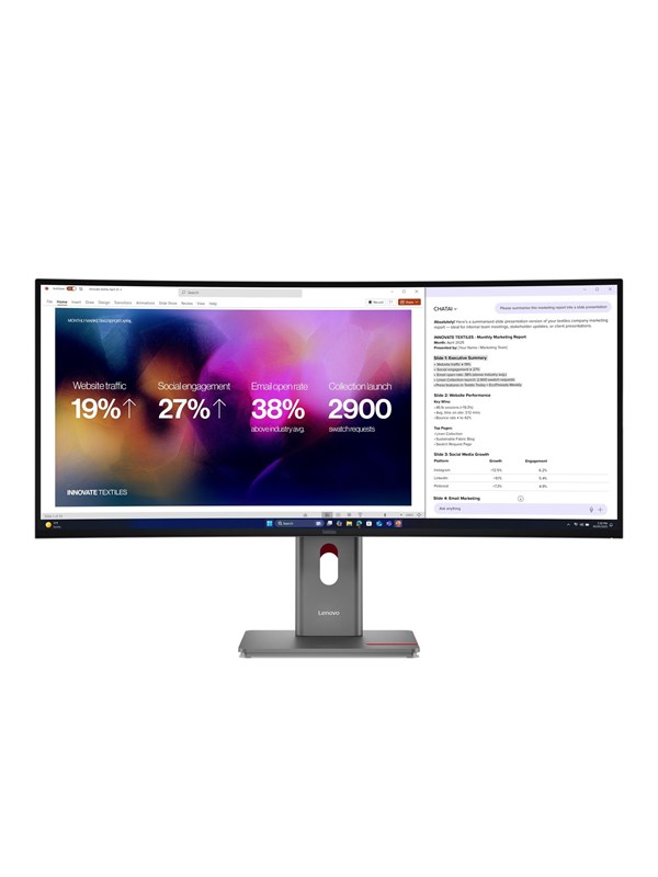 40" Lenovo ThinkVision P40WD-40 - 5120x2160 (5K2K) - 120Hz - IPS - 140W USB-C - KVM switch