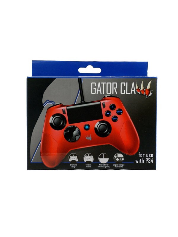 Orb Gator Claw - Red - Wired Controller - Sony PlayStation 4