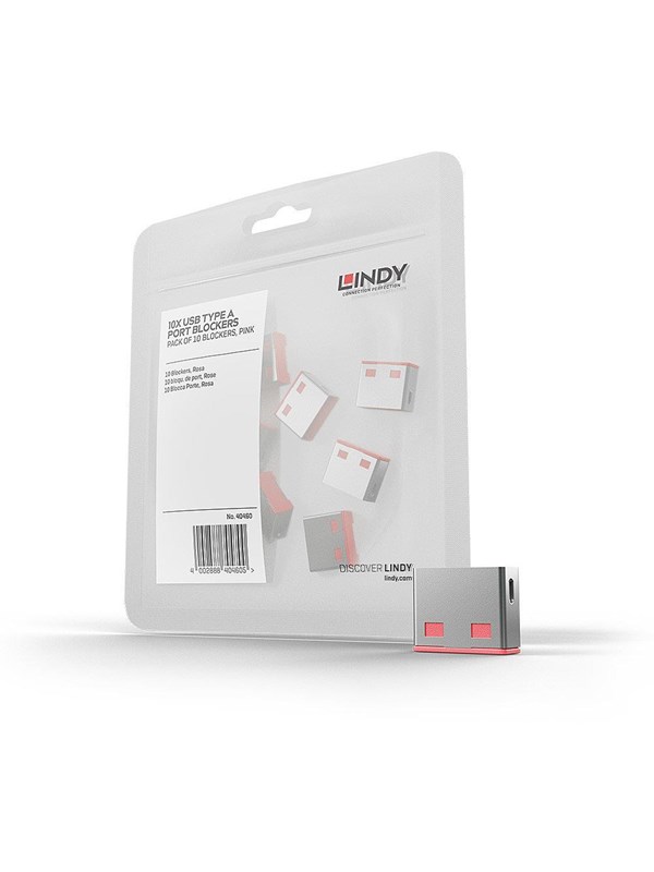 Produktfoto för Lindy USB Port Blocker - USB-portblockerare - grön (paket om 10)