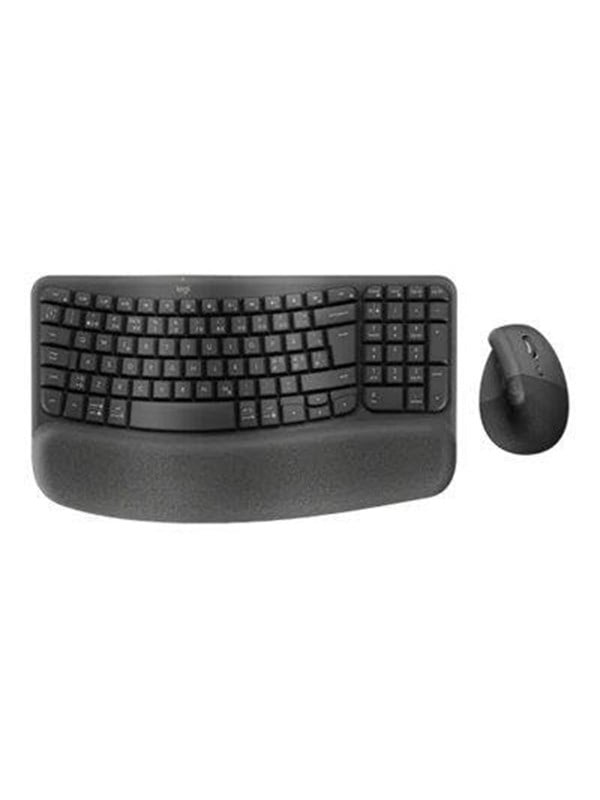 Logitech Wave Keys and Lift Combo - Tastatur & Mus set - Nordisk - Svart