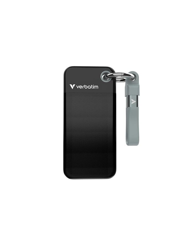 Verbatim Pocket SSD - 256GB - USB 3.2 Gen 2 - Svart / Grå
