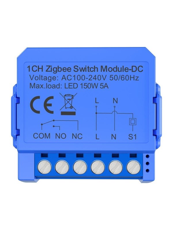 Avatto 1-Channel ZigBee Switch Module with Voltage-Free Contact - ZWSM16-DC32V-1
