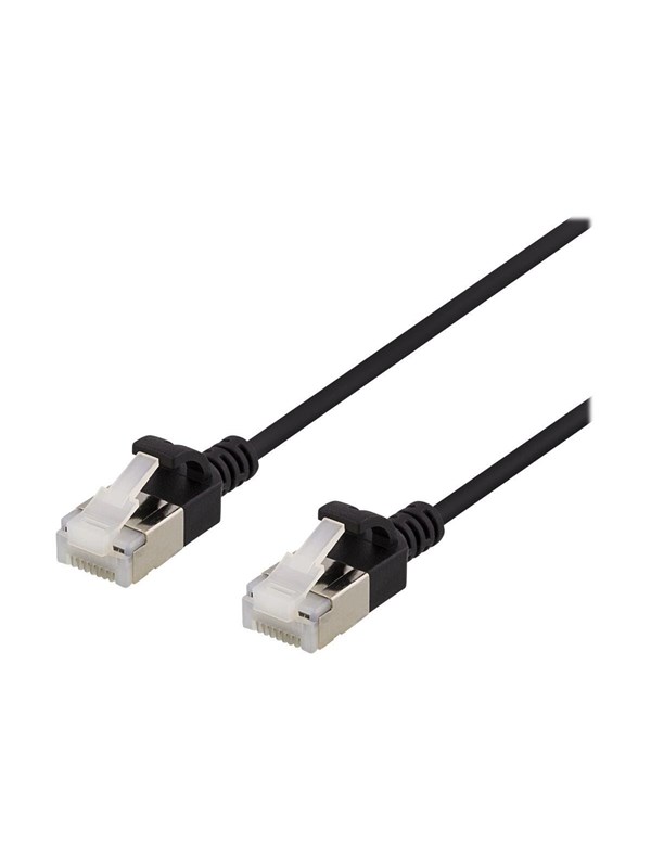 Deltaco patch cable - 1 m - black - Svart - 1m