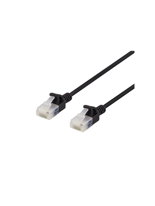 Deltaco patch cable - 1 m - black - Svart - 1m