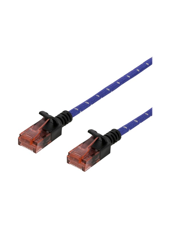 Deltaco patch cable - 1 m - white blue - Blå - 1m
