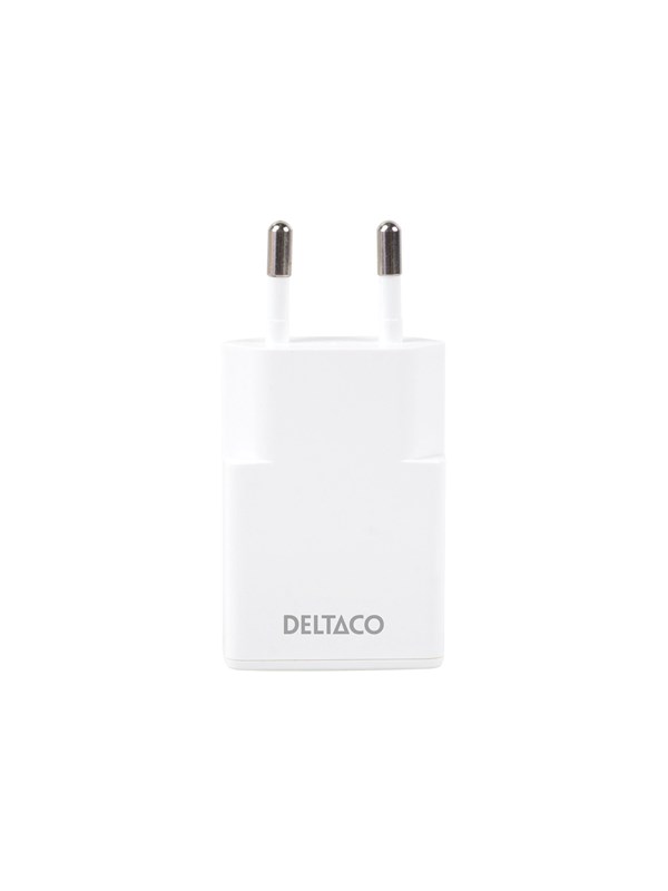 Deltaco Slim USB-C Wall Charger 30 W | 1x USB-C | PPS | Samsung SFC | White - Köp för SEK 99 - Spara 32%