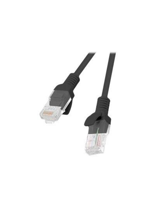 Lanberg patch cable - 25 cm - black RAL 9004 - Svart - 0.25m