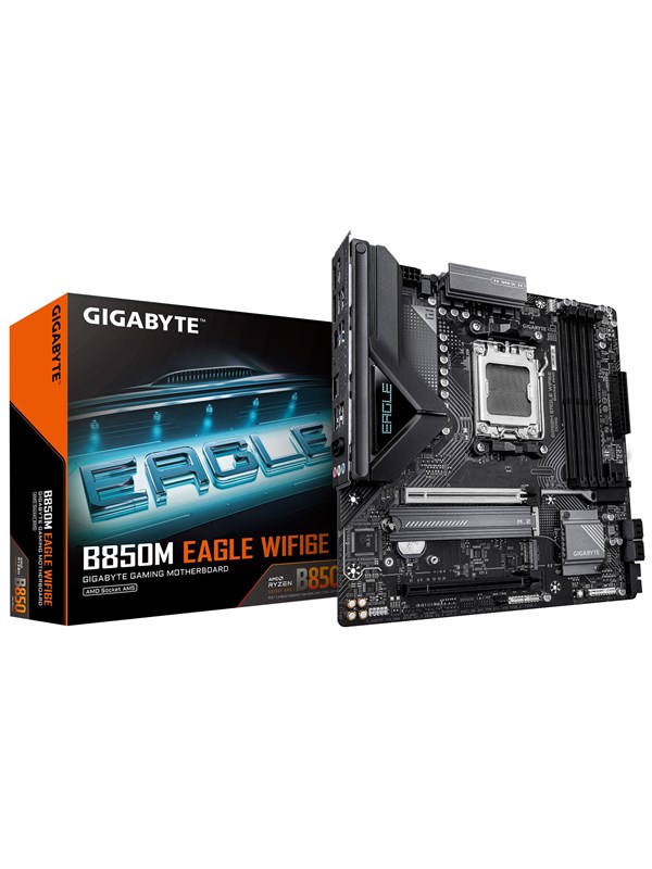 GIGABYTE B850M EAGLE WIFI6E Moderkort - AMD B850 - AMD AM5 - DDR5 RAM - Micro-ATX