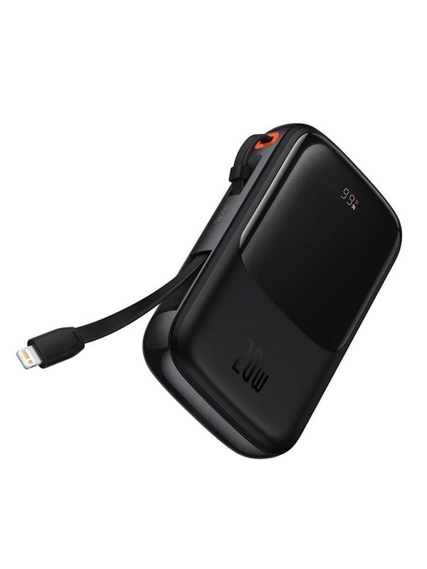Baseus Powerbank 10000mAh 20W Qpow Pro Overseas Edition + USB C 3A Cable - Black - 10000 mAh