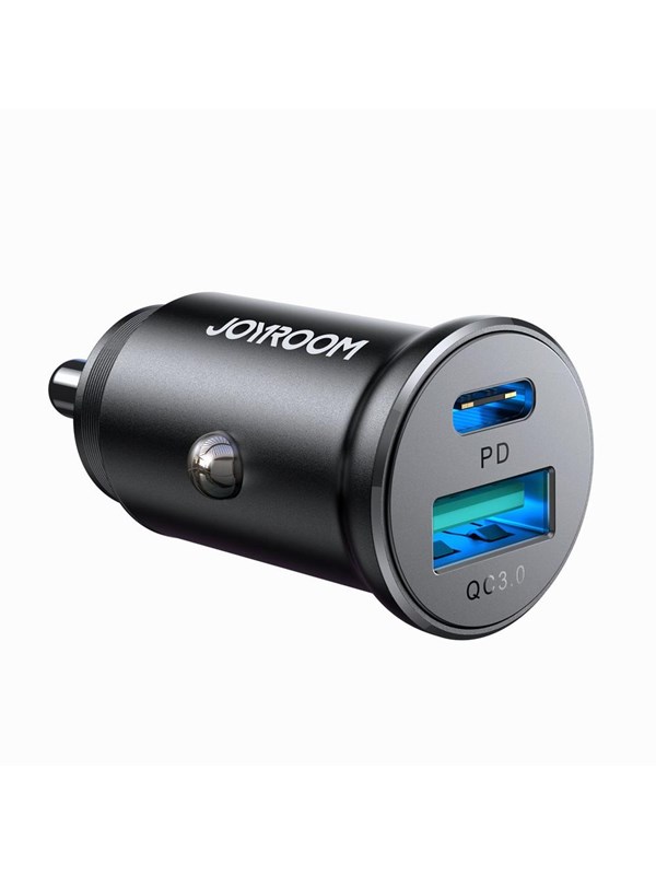 Produktfoto för Joyroom Mini billaddare USB-A och USB-C 30W, PD