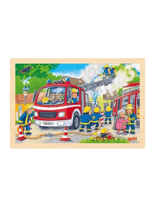 Goki Wooden Jigsaw Puzzle Fire Brigade 24 pcs. 2D Pussel