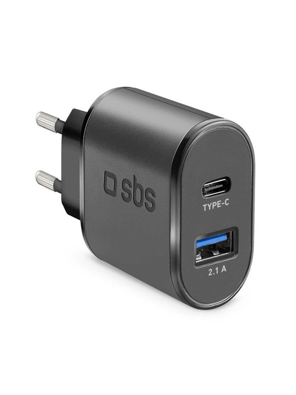 SBS 10W-laddare - 2,1A - Svart