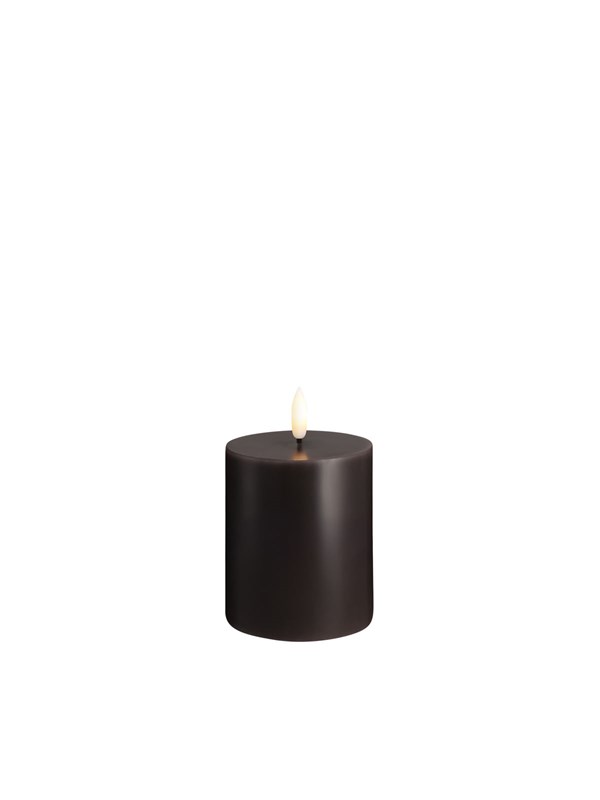 Moods & More LED pillar candle - Charcoal - 74x100 mm