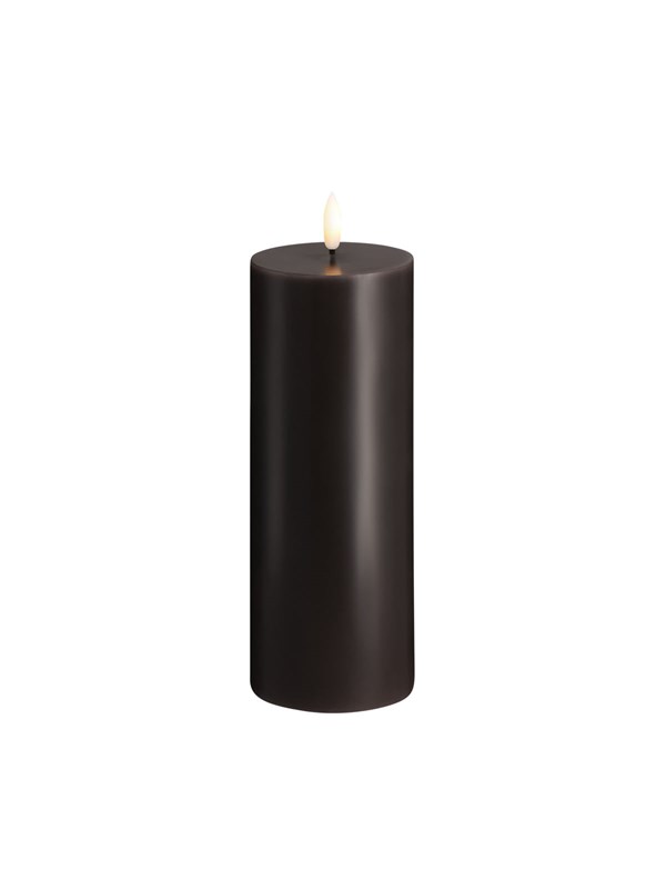 Moods & More LED pillar candle - Charcoal - 74x200 mm