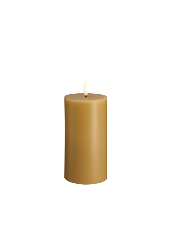 Moods & More LED pillar candle - Honey mustard - 74x150 mm