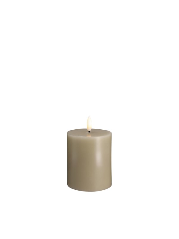 Moods & More LED pillar candle - Kit grey - 74x100 mm