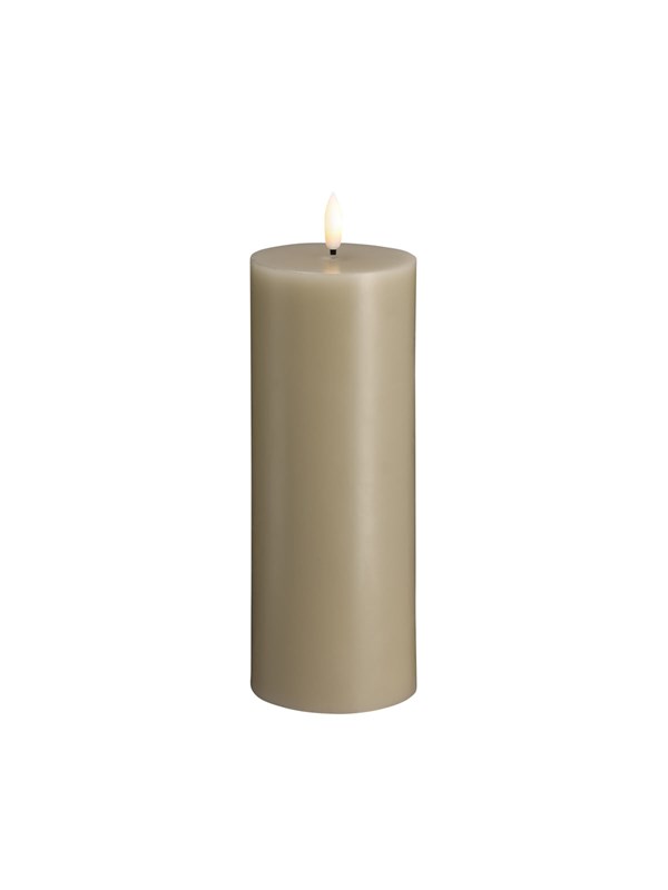 Moods & More LED pillar candle - Kit grey - 74x200 mm
