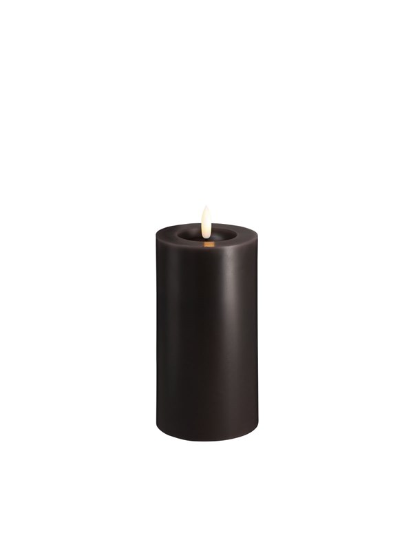Moods & More LED pillar candle - Melted Charcoal 74x150 mm
