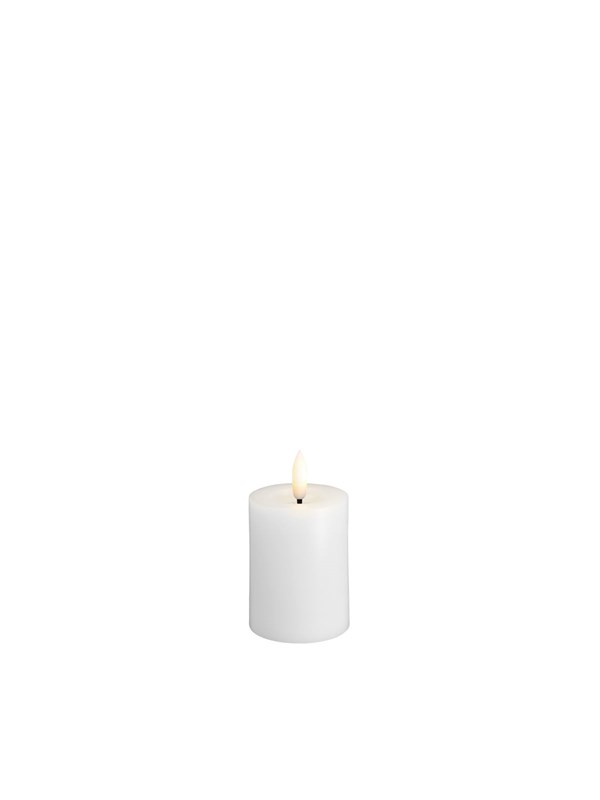 Moods &amp; More LED pillar candle - Melted Classic white - 49x75 mm